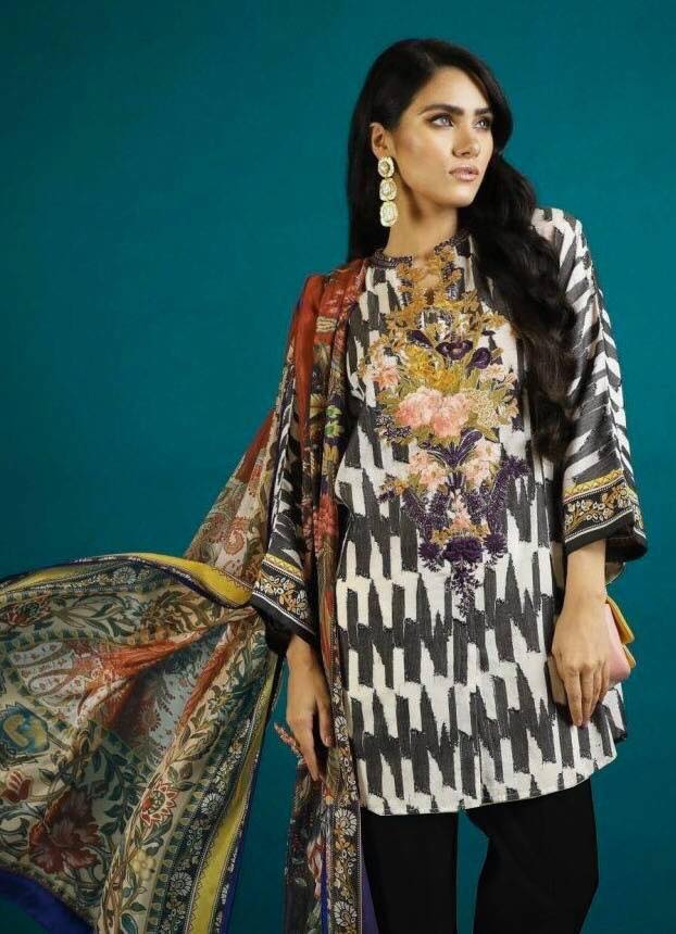 Brand Sana Safinaz Vol'19 Available in *Special Marina* Fabrics 3pc ...